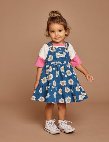 Tully Tiered Pinafore Dress Daisy Denim