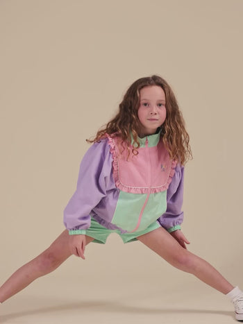 The Frill Seekers Retro Track Shorts Set