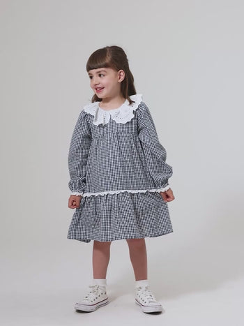 Gingham Collared Dress