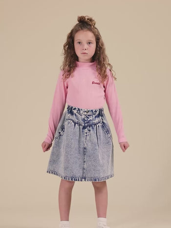 Esta A-Line Denim Skirt