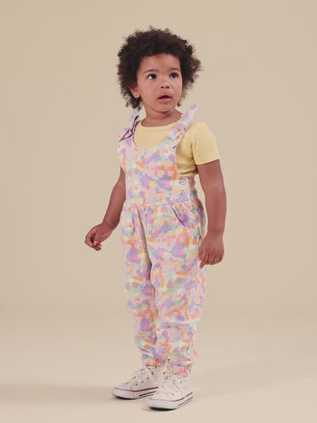 Pastel Bouquet Tiffany Tie Overalls