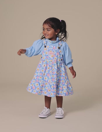 Seaside Daisy Tully Tiered Pinafore Dress