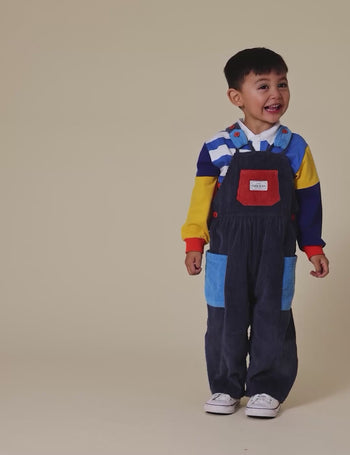 Sammy Corduroy Colour Block Overalls