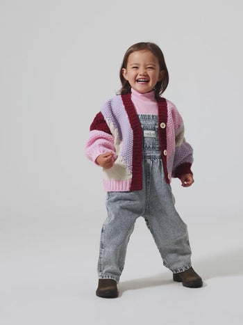 Colour Block Knit Cardigan