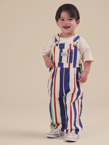 90's Bold Stripe Austin Denim Overalls