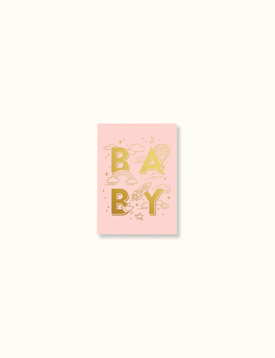 BABY Card Peach