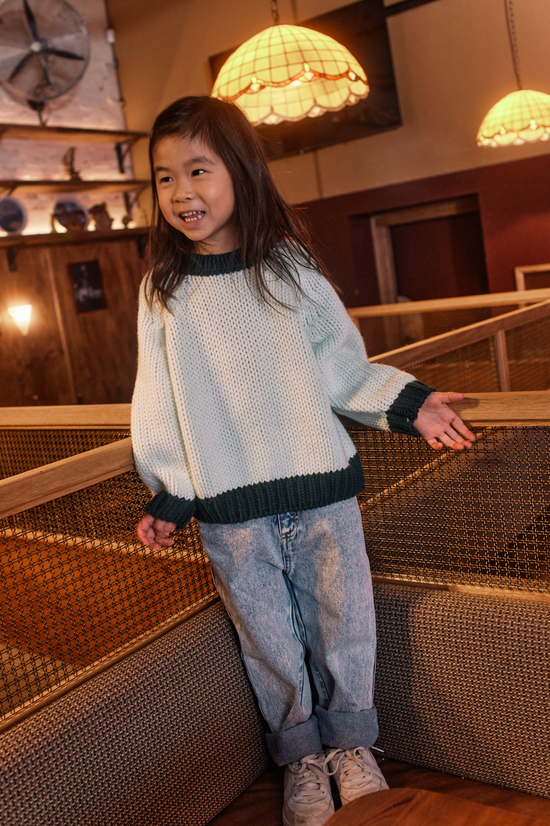 Marley Chunky Knit Sweater Green Ivy